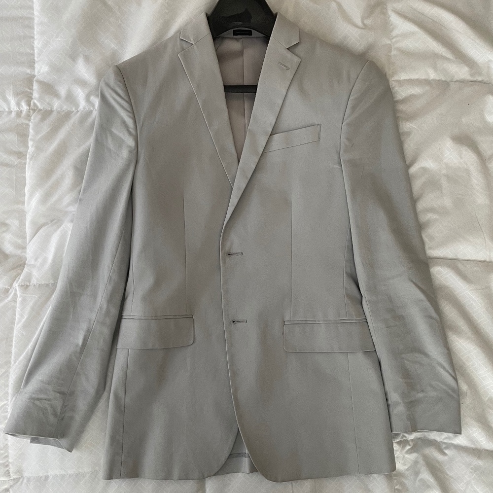 JF J. Ferrar (JCPenney) Light Gray Sport Coat